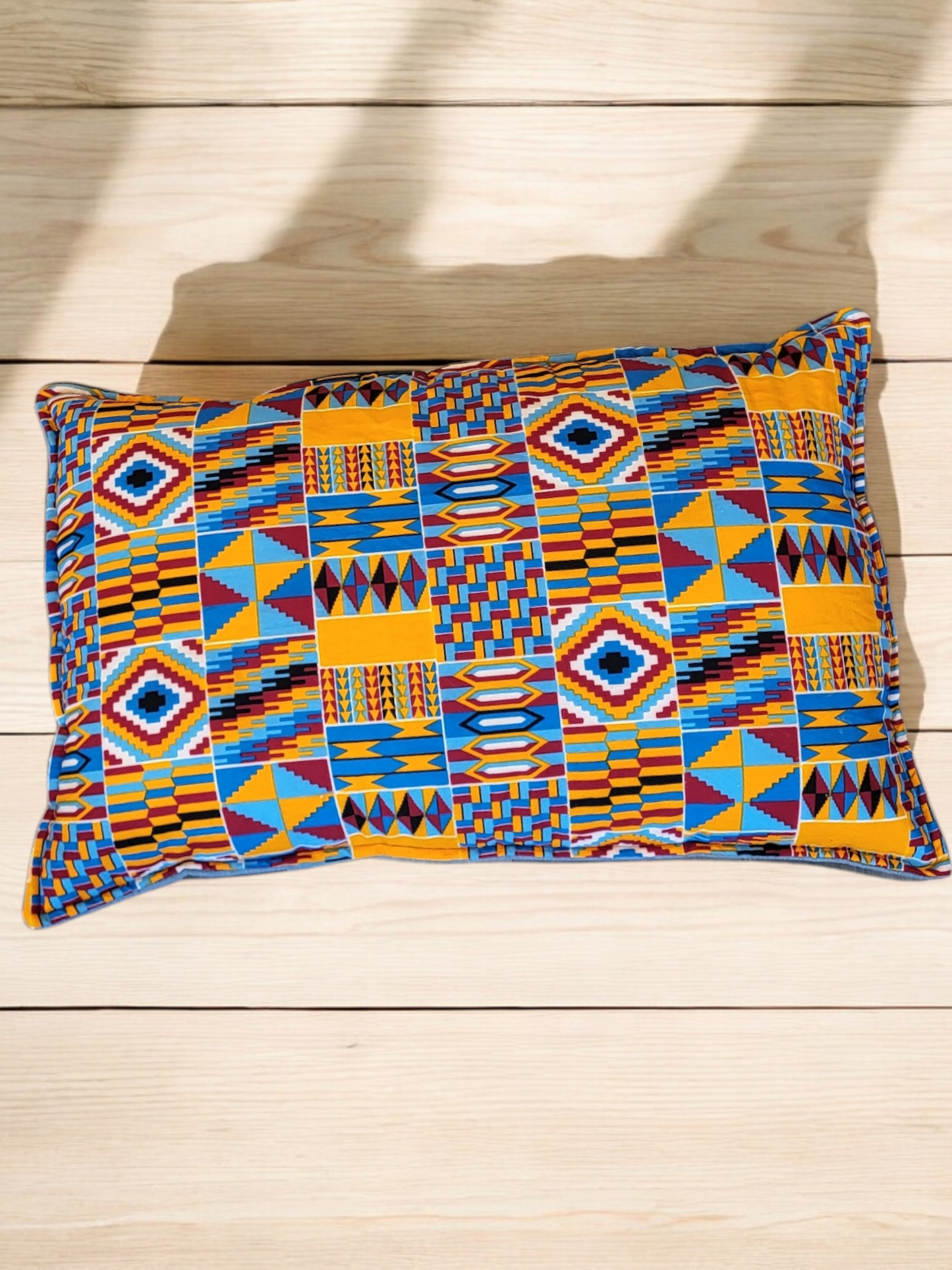 SM Kente w Denim botton dog bed.