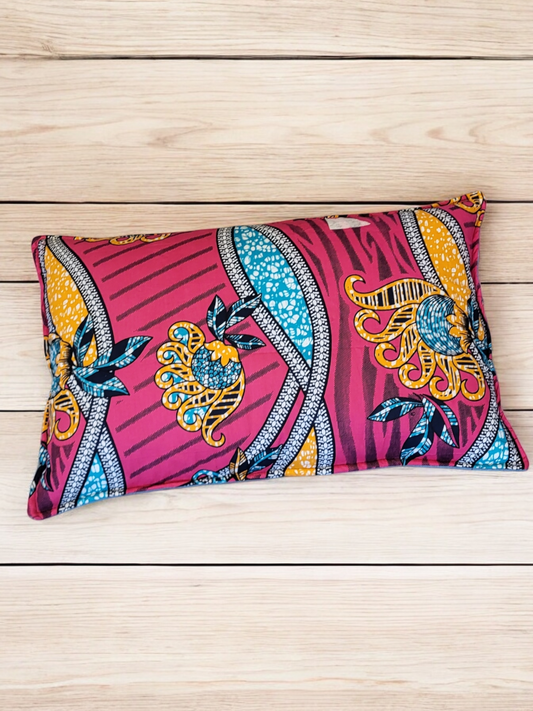 SM Pink Blue Ankara w denim dog bed.